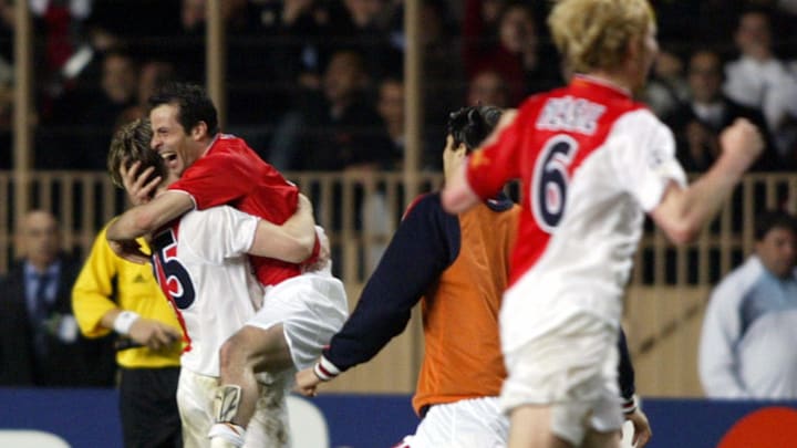 Monaco teammates jubilate after winning