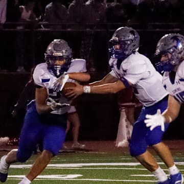 Wilson hosted Cedar Crest for a District 3 6A football playoff game at John Gurski Stadium on Friday, Nov. 8, 2024. The Bulldogs led 21-3 over the Falcons at the halfway mark.