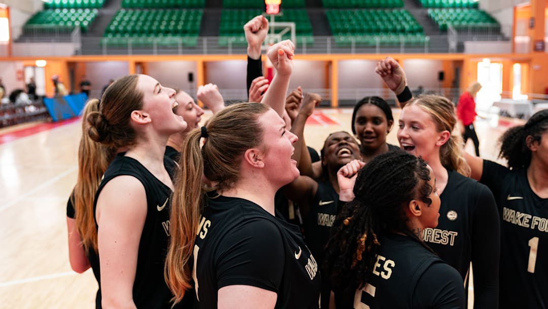 The Wake Forest Women's Basketball team celebrates after defeating Illinois State on Friday afternoon in the Puerto Rico Shootout. The Wake Forest Women's Basketball team celebrates after defeating Illinois State on Friday afternoon in the Puerto Rico Shootout.