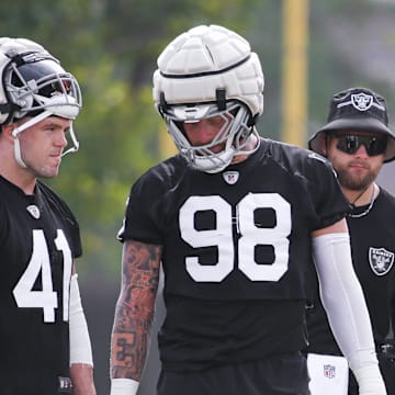 Las Vegas Raiders MLB Robert Spillane, and DE Maxx Crosby