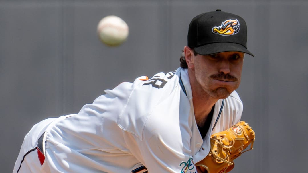Guardians starting pitcher Shane Bieber makes a rehab start for the Akron RubberDucks on July 29, 2025, at Canal Park.