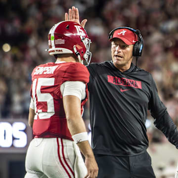 Ty Simpson and Kalen DeBoer