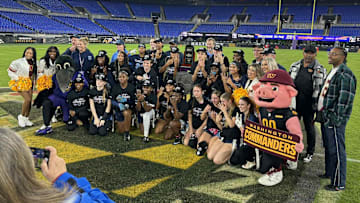 Clarksburg girls flag football wins the 2025 Maryland 4A-3A girls flag football state championship.