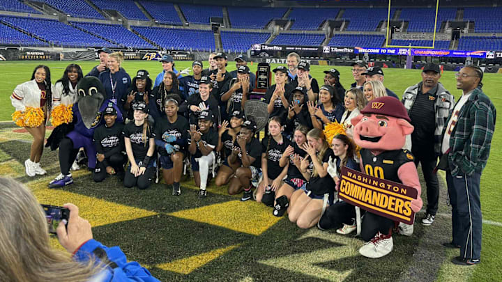 Clarksburg girls flag football wins the 2025 Maryland 4A-3A girls flag football state championship.