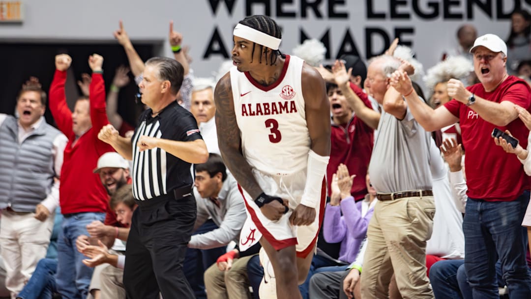Latrell Wrightsell Jr. celebrates a big play against Purdue in the second half of the game on November 13, 2025.