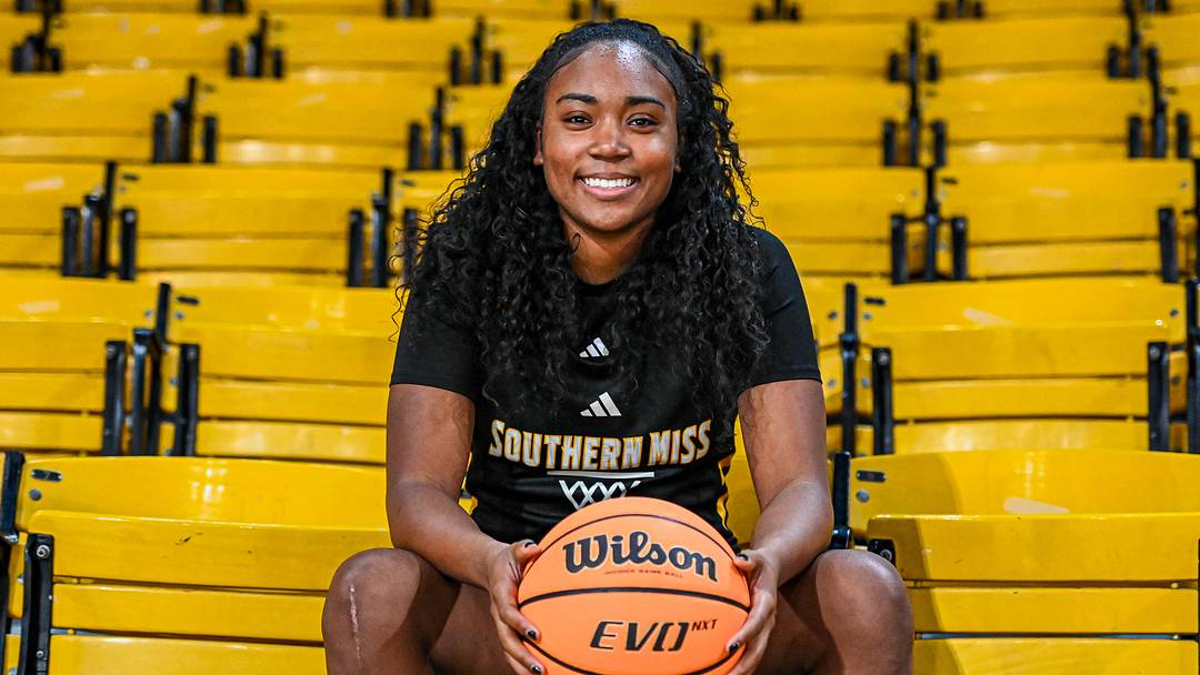 Southern Miss Lady Eagles guard Chrysta Narcisse is bringing valuable experience to the Lady Eagles in 2026-27.