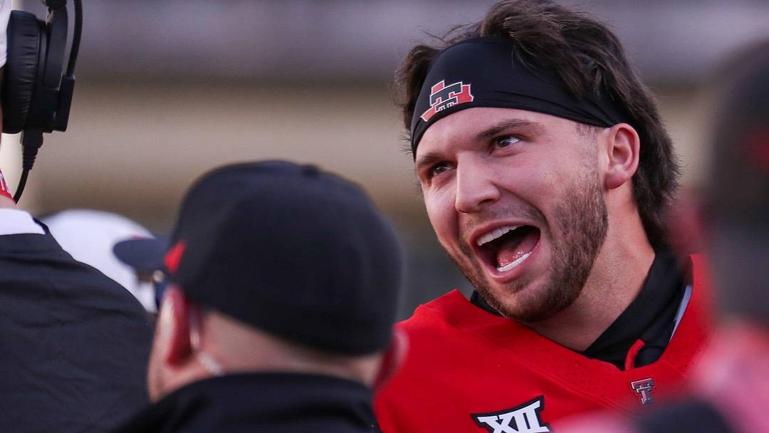 Texas Tech's Brendan Sorsby talks to coaches during the spring football game, Friday, April 17, 2026, at Jones AT&T Stadium.