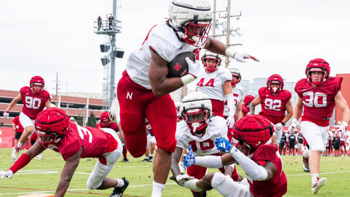 Action during Nebraska football's scrimmage on Saturday, Aug. 10, 2024.