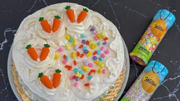 Easter cake with Wilton sprinkles and sugar decor