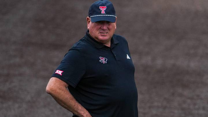 Texas Tech head coach Gerry Glasco looks on during the Lubbock Regional of the NCAA Division I softball tournament, Friday, May 15, 2026, at Tracy Sellers Field.