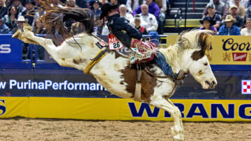 Leighton Berry at the 2023 Wrangler National Finals Rodeo.