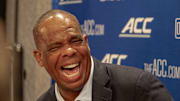 North Carolina head coach Hubert Davis at the 2025 ACC Tipoff 