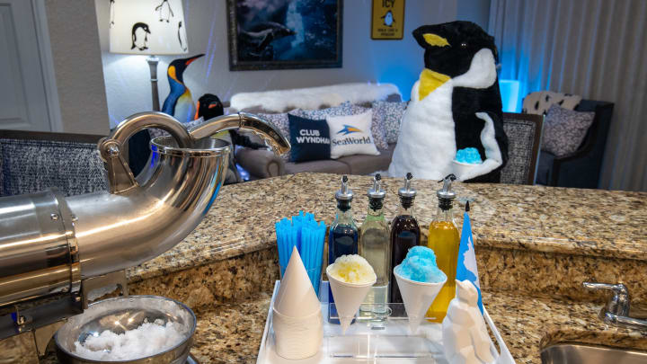 SeaWorld Orlando and Club Wyndham penguin themed hotel suite