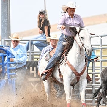 Bailey Bates nearly tied the Lewiston Rodeo breakaway roping record with her time of 2.1 seconds during slack. She still picked up the championship and more than $5,000 in earnings. 