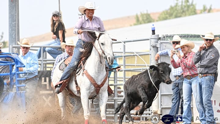 Bailey Bates nearly tied the Lewiston Rodeo breakaway roping record with her time of 2.1 seconds during slack. She still picked up the championship and more than $5,000 in earnings. 