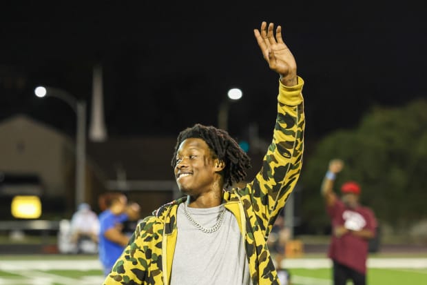 Detroit Lions wide receiver Jameson Williams had his number retired by Cardinal Ritter College Prep on Friday, Aug. 30, 2024.