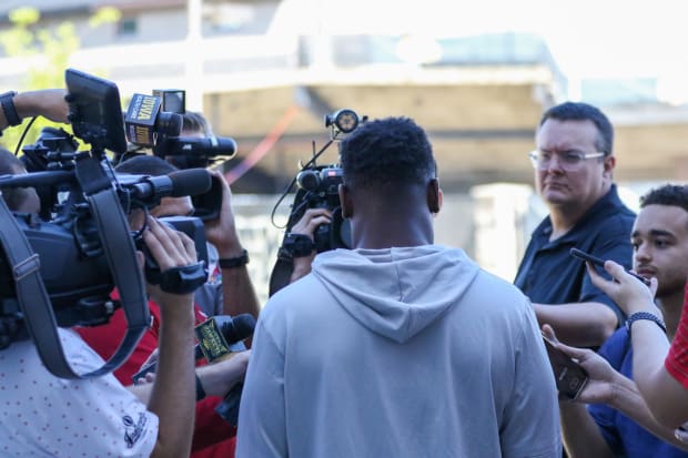 Iowa LB Jay Higgins (Photo: Rob Howe/HN) 