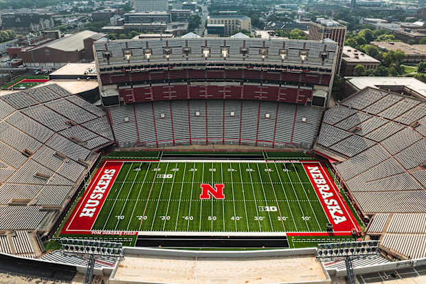 New turf at Memorial Stadium, May 2025