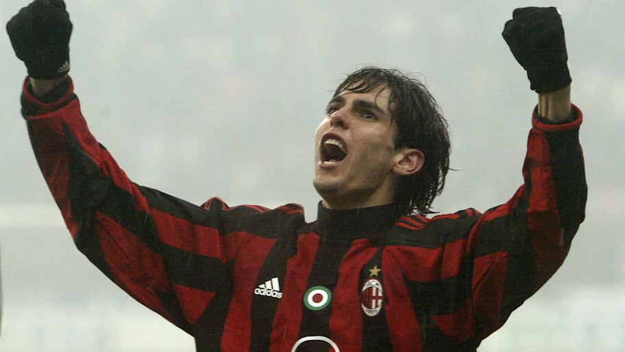 Kaká celebrating.