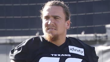  Houston Texans tackle Austin Deculus (76) during training camp at Houston Methodist Training Center. 