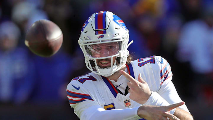 Bills quarterback Josh Allen is sore from a right foot injury.