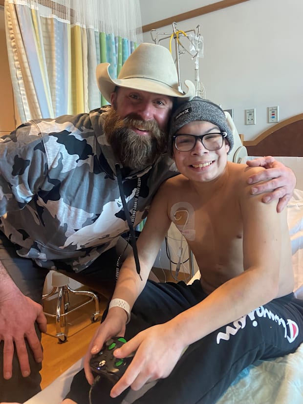 Keisel with Children's Hospital patient.