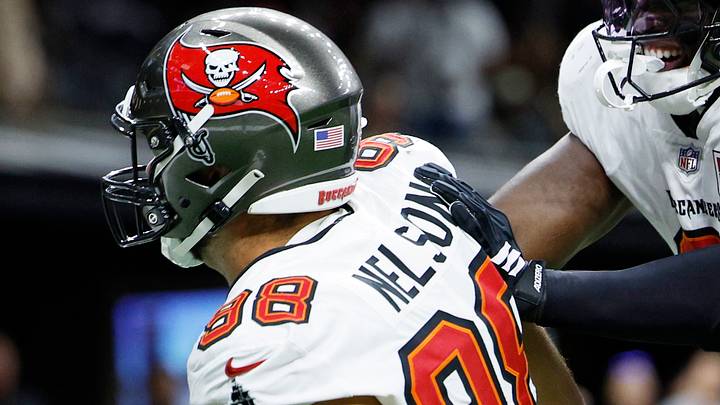 Kyle Brandt lost his mind hyping up Anthony Nelson’s big game for the Tampa Bay Buccaneers in Week 8.