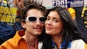 Timothée Chalamet and Kylie Jenner at the Gainbridge Fieldhouse.