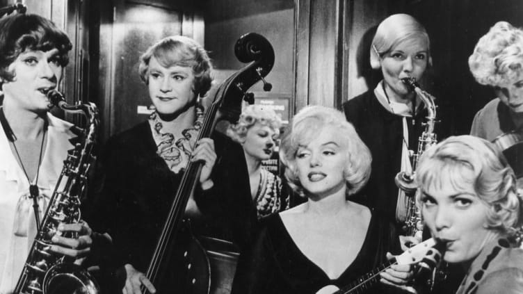 On the set of 'Some Like It Hot'