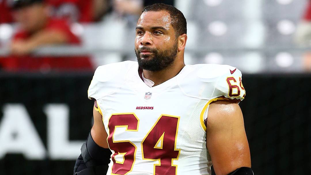 Former NFL lineman Kedric Golston has a found a second football career as a high school head coach at Virginia power Stone Bridge, where he has had the opportunity to coach his sons.
