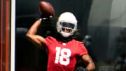 Arizona Cardinals wide receiver Marvin Harrison Jr. (18) during minicamp practice at Dignity Health Training Center on June 11, 2024.