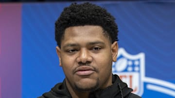 Nebraska defensive back Tommi Hill (DB14) during the 2025 NFL Combine