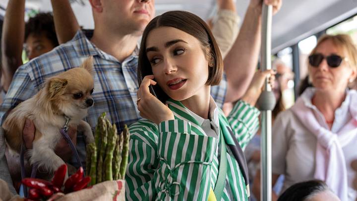Emily In Paris. Lily Collins as Emily in episode 501 of Emily In Paris