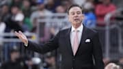 Mar 22, 2025; Providence, RI, USA; St. John's Red Storm head coach Rick Pitino during the second half of a second round men’s NCAA Tournament game against the Arkansas Razorbacks at Amica Mutual Pavilion. Mandatory Credit: Gregory Fisher-Imagn Images