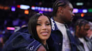 Cardi B and Stefon Diggs at Madison Square Garden