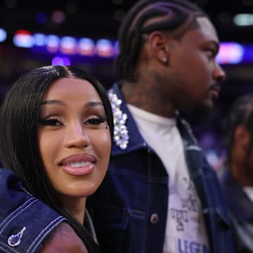Cardi B and Stefon Diggs at Madison Square Garden