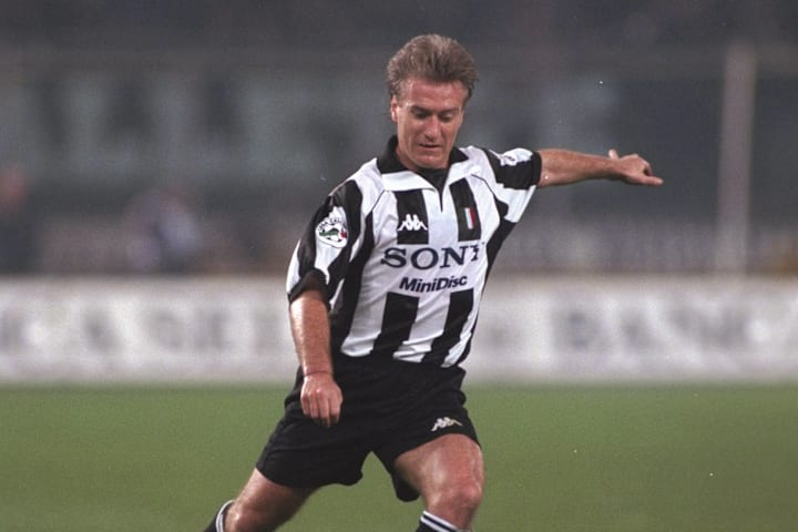 Didier Deschamps of Juventus shows his ball skills