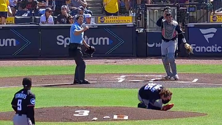 Nick Fortes with friendly fire on Ryan Weathers