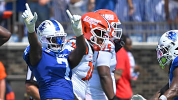 Duke Blue Devils defensive end Vincent Anthony Jr.'s (7)