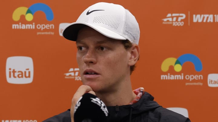 Jannik Sinner speaks at the 2026 Miami Open