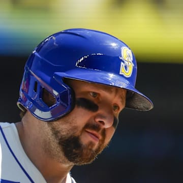 Seattle Mariners designated hitter Cal Raleigh (29) runs the bases after hitting a two-run against the Tampa Bay Rays during the first inning at T-Mobile Park on Aug. 10. 