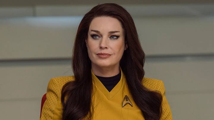 Rebecca Romijn as Una in season 4, episode 1, of Star Trek: Strange New Worlds streaming on Paramount+, 2026. Photo Credit: Jan Thijs/Paramount+
