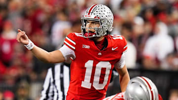Ohio State Buckeyes quarterback Julian Sayin has led his team to an 11-0 record to start the season.