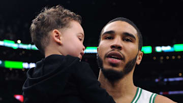 Jayson Tatum could see himself playing in the NBA one day with his son Deuce.