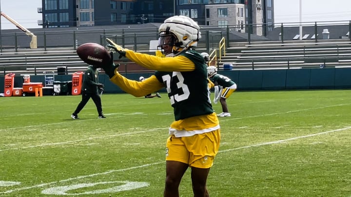 Green Bay Packers CB Jaire Alexander at training camp on Thursday.