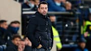 Xavi Hernandez, venció pero no convenció con el juego de su equipo.