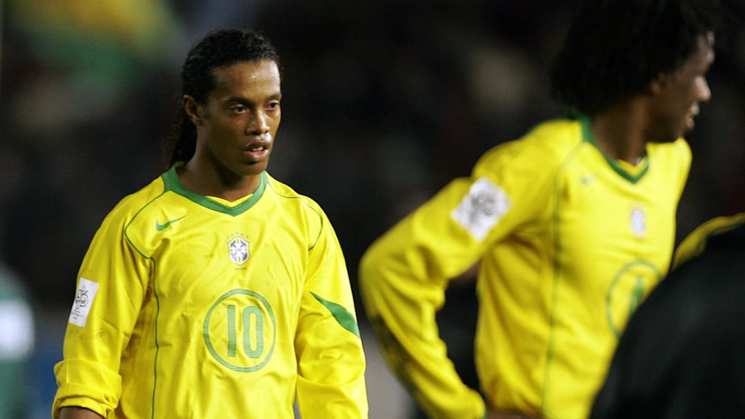 Brazilian Ronaldinho (L) and Roque Junio Brazilian Ronaldinho (L) and Roque Junio