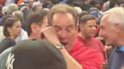 Jim Nantz reacts to Houston’s comeback win over Duke in the Final Four. 