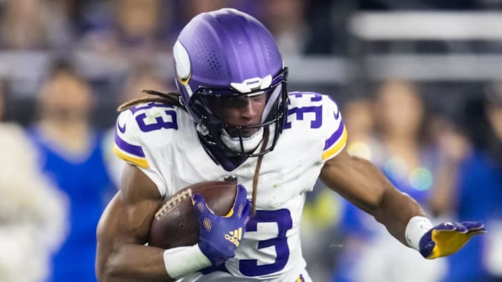 Vikings running back Aaron Jones will return for "Thursday Night Football" vs. the Chargers. Vikings running back Aaron Jones will return for "Thursday Night Football" vs. the Chargers.