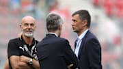 Paolo Maldini, Frederic Massara e Stefano Pioli